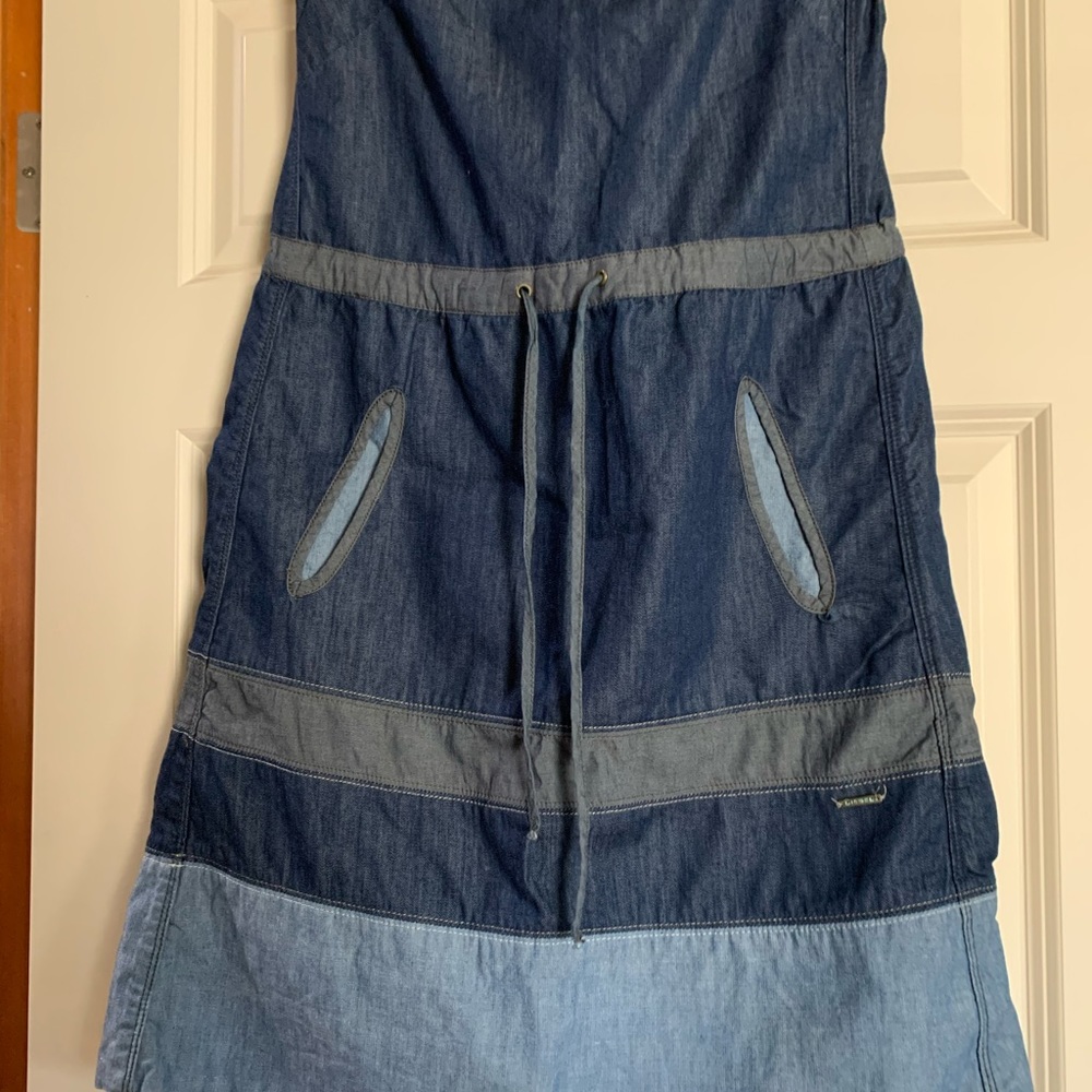 Denim diesel strapless dress